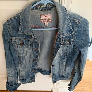 Distressed jean jacket